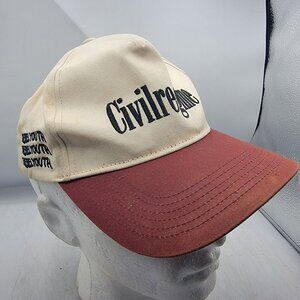 Civil Regime Rebel Youth Baseball Hat Cap Beige Red Adjustable Casual Outdoors